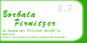 borbala pirnitzer business card